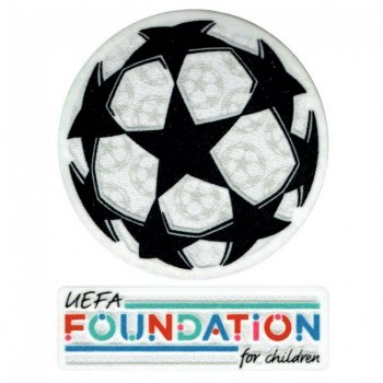 【臂章】21-22歐冠章 + Foundation章  21-22 UCL Starball + UEFA Foundation Patch Set